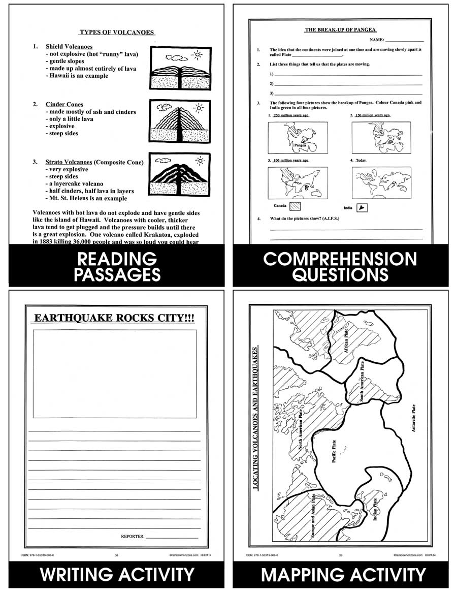 Minerals, Rocks, Volcanoes & Earthquakes Gr. 4-7 - print book