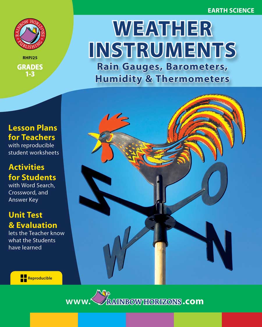 Weather Instruments: Rain Gauges, Barometers, Humidity & Thermometers Gr. 1-3 - print book
