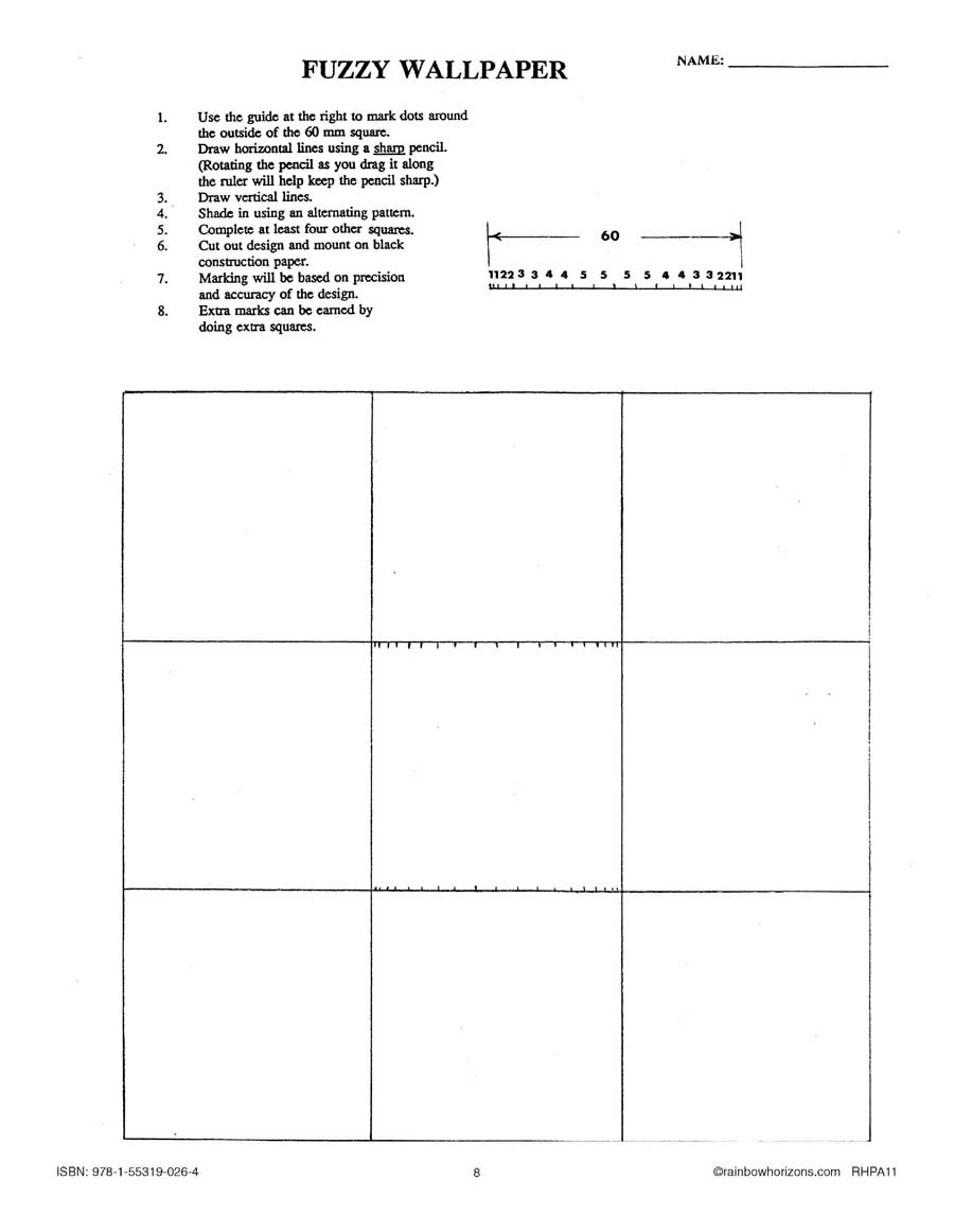 Optical Illusions and Loco Logos: Fuzzy Wallpaper Gr. 6-8 - WORKSHEET - eBook