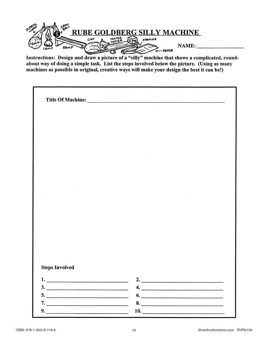 Forces On Structures: Rube Goldberg Silly Machine Gr. 4-7 - WORKSHEET - eBook