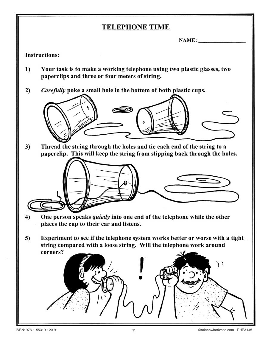 Sound And Hearing: Telephone Time Gr. 4-6 - WORKSHEET - eBook