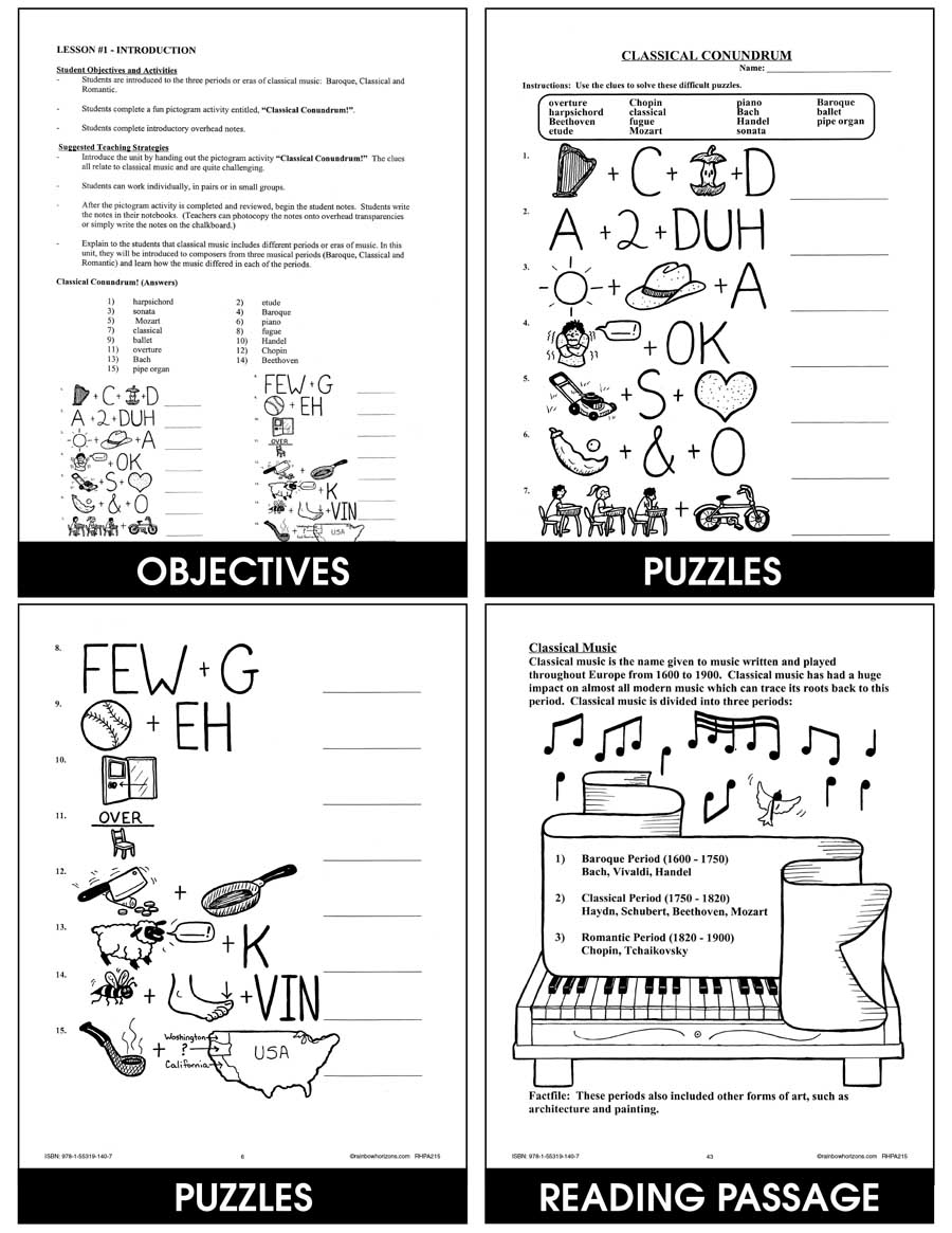 Classical Music & Cool Composers Gr. 6-8 - CHAPTER SLICE - eBook