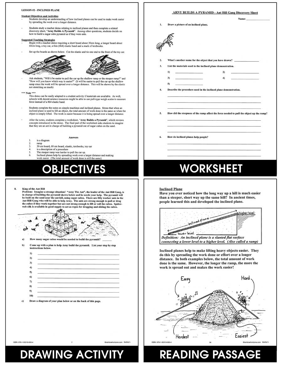 Magnificent Simple Machines - CHAPTER SLICE - Grades 22 to 22 Within Simple Machines Worksheet Answers