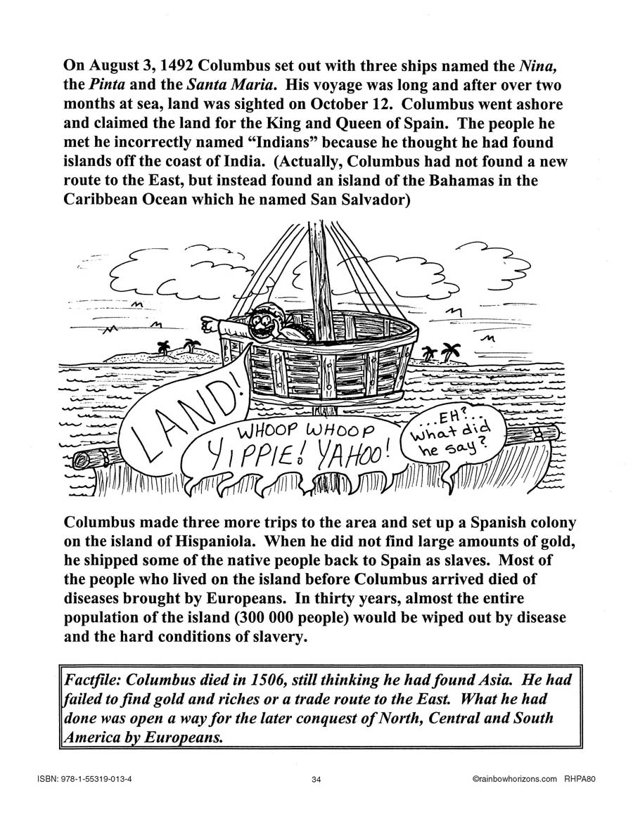 World Explorers: Christopher Columbus Gr. 4-6 - WORKSHEET - eBook