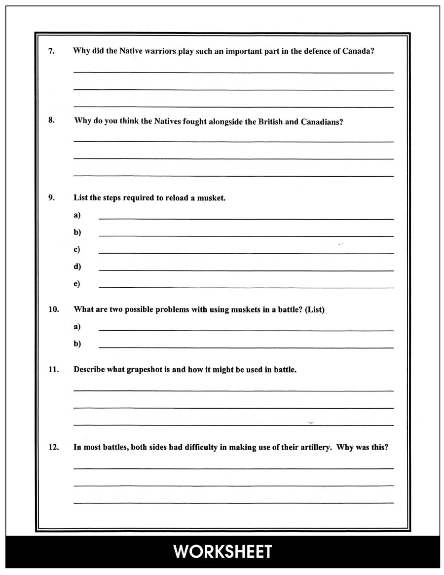 War of 21 - CHAPTER SLICE - Grades 21 to 21 - eBook - Chapter With Regard To War Of 1812 Worksheet