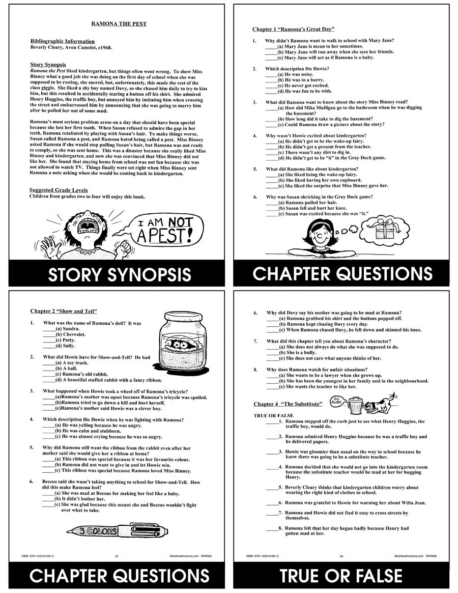 Reading with Beverly Cleary (Author Study) Gr. 2-4 - CHAPTER SLICE - eBook