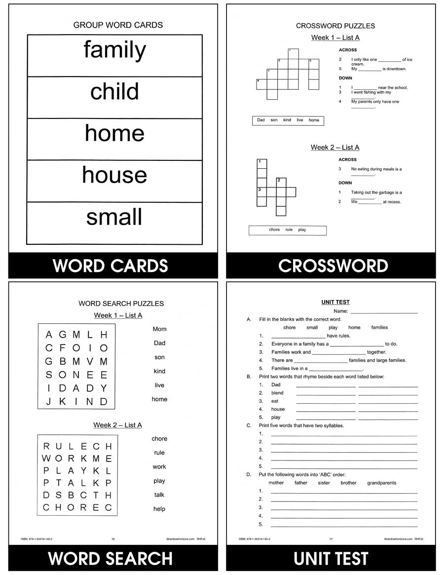 Family: Homes, Chores, Sizes & Types Gr. 1 - eBook