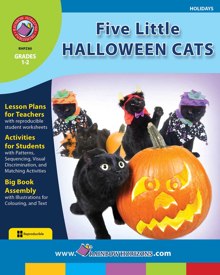 Five Little Halloween Cats Gr. 1-2 - print book
